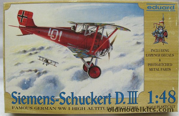 Eduard 1/48 Siemens-Schuckert D-III - Oblt. Ernst Udet Jasta 4 / Ltn. Hermann Vallendor Jasta 15 / Kesta 8 1918 - (DIII), 8001 plastic model kit